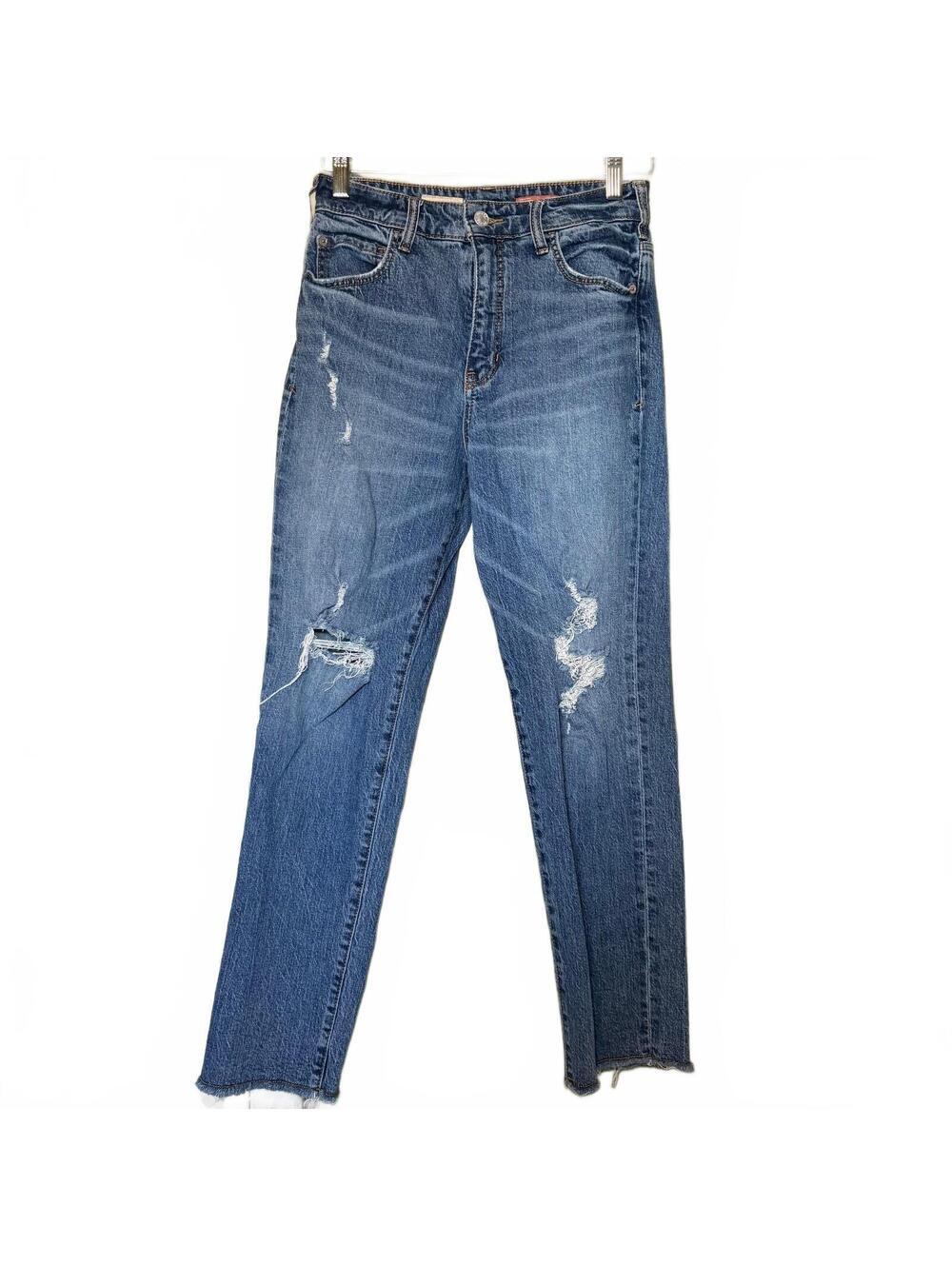 Anthropologie Pilcro The Vintage Straight Size 28 Jeans Distressed Indie Sleaze